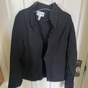Joseph Ribkoff buttonless black blazer